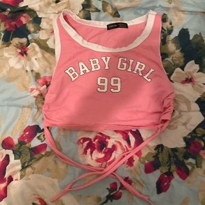 Pink Babygirl Crop Top